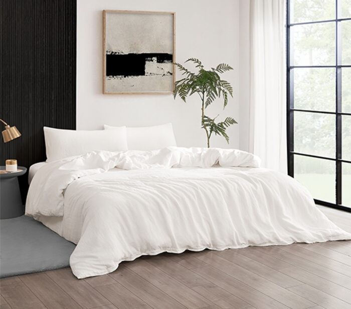 Dreyer Linen™ 100% Egyptian Cotton 400TC Classic Duvet Cover Set - White - Image 2