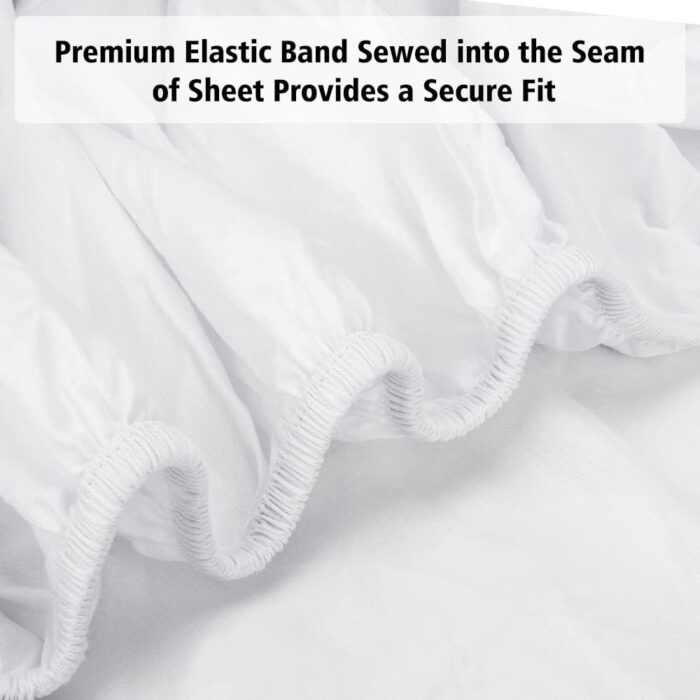 Dreyer Linen™ 100% Egyptian Cotton 400TC Fitted Sheet - White - Image 6