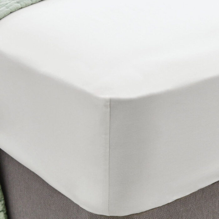 Dreyer Linen™ 100% Egyptian Cotton 400TC Fitted Sheet - White - Image 3