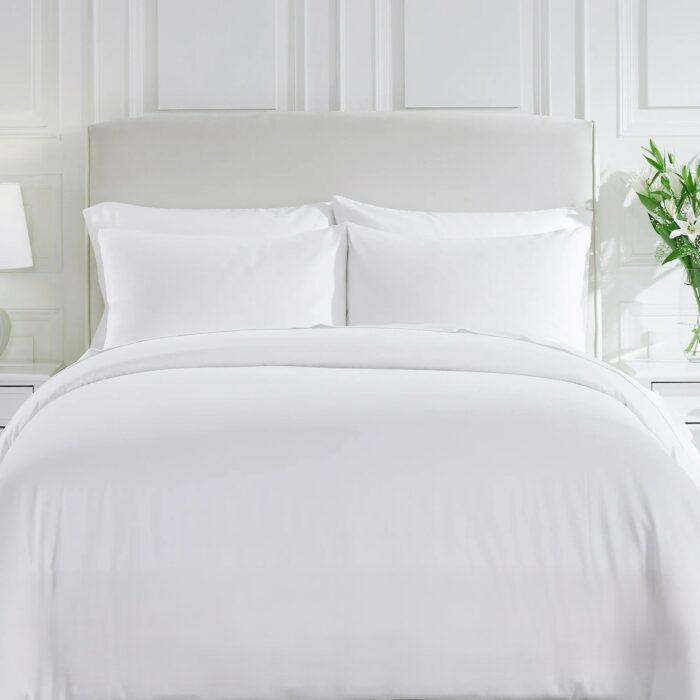 Dreyer Linen™ 100% Egyptian Cotton 600TC Classic Duvet Cover Set – White - Image 2
